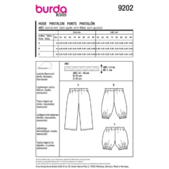 Bukser Burda Kids 9202 str. 56-98