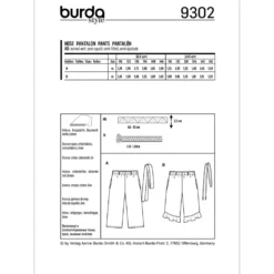 Bukser Burda Kids 9302 str. 116-146