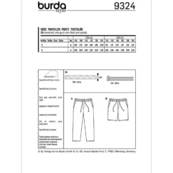 Bukser Burda Kids 9324 str. 134-164