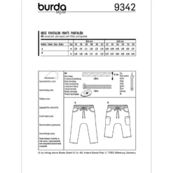 Bukser Burda Kids 9342 str. 92-122