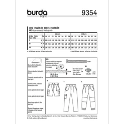 Bukser Burda Kids 9354 str. 116-158