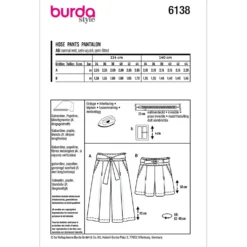 Bukser Burda 6138 str. 34-44