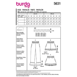 Bukser Burda 5631 str. 34-44