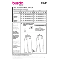Bukser Burda 5699 str. 36-48