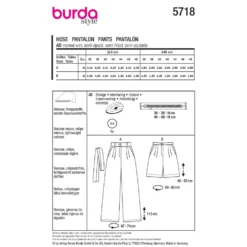 Bukser Burda 5718 str. 36-48