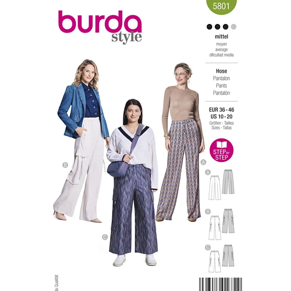 Bukser Burda 5801 str. 36-46