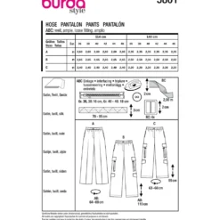 Bukser Burda 5801 str. 36-46
