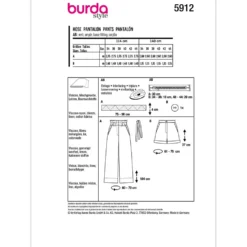 Bukser Burda 5912 str. 34-44