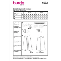 Bukser Burda 6032 str. 34-44