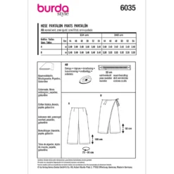 Bukser Burda 6035 str. 44-54