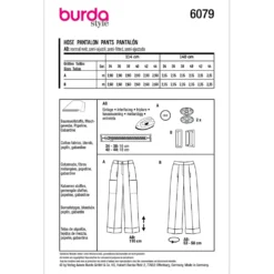 Bukser Burda 6079 str. 34-44