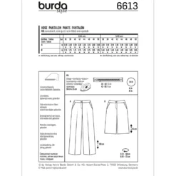 Bukser Burda 6613 str. 36-50