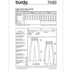 Bukser Burda 7400 str. 34-60