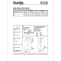 Bukser Burda 6218 str. 44-54