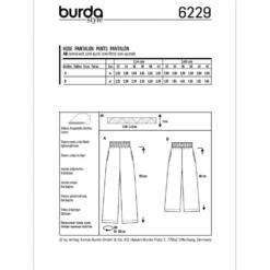 Bukser Burda 6229 str. 32-42
