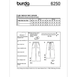 Bukser Burda 6250 str. 34-44