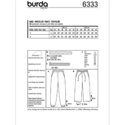 Bukser Burda 6333 str. 34-44
