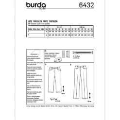 Bukser Burda 6432 str. 34-46