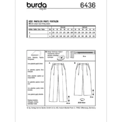 Bukser Burda 6436 str. 34-44