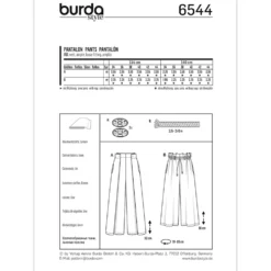 Bukser Burda 6544 str. 34-44
