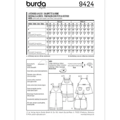 Bukser/kjole Burda kids 9424 str. 68-98