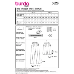 Bukser og Shorts Burda str. 34-44