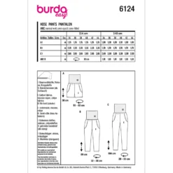 Bukser/shorts Burda 6124 str. 34-44