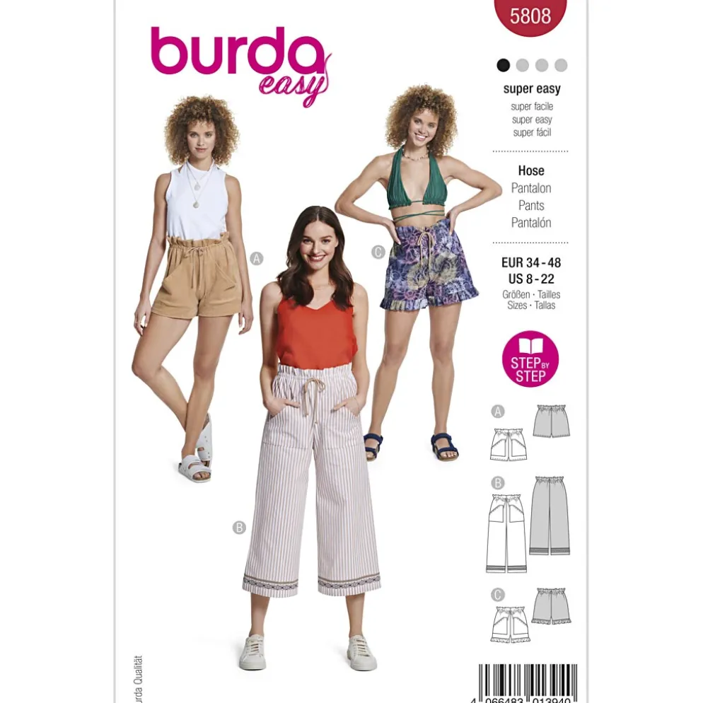 Bukser/Shorts Burda 5808 str. 34-48