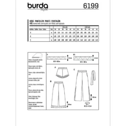 Bukser/shorts Burda 6199 str. 34-44