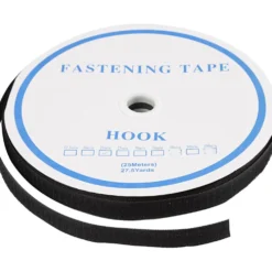 Burrebånd 30mm m/lim 25meter hook Sort