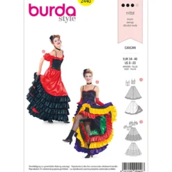 Cancan kostume Burda 2440 str. 34-46