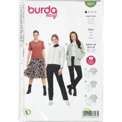 Cardigan Burda 6053 str. 34-48