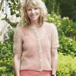 Cardigan m/hulmønster m/ Angel