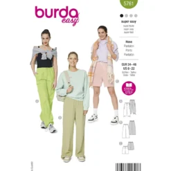 Cargo bukser Burda 5761 str. 34-48