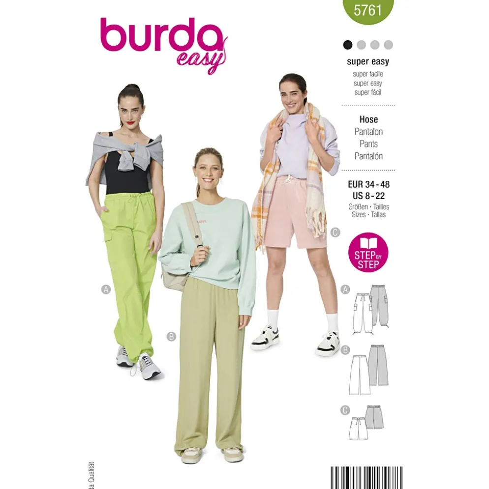 Cargo bukser Burda 5761 str. 34-48