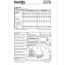 Charleston kostume Burda 2376 str. 36-50