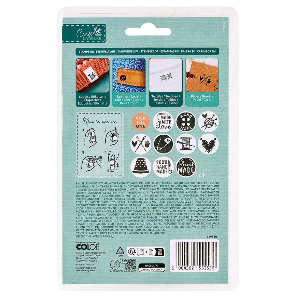 Craft labeler stempelsæt Rund