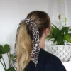 Crepe m/ leopard print Trend white