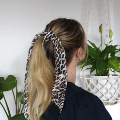 Crepe m/ leopard print Trend white