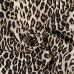 Crepe m/ leopard print Trend white
