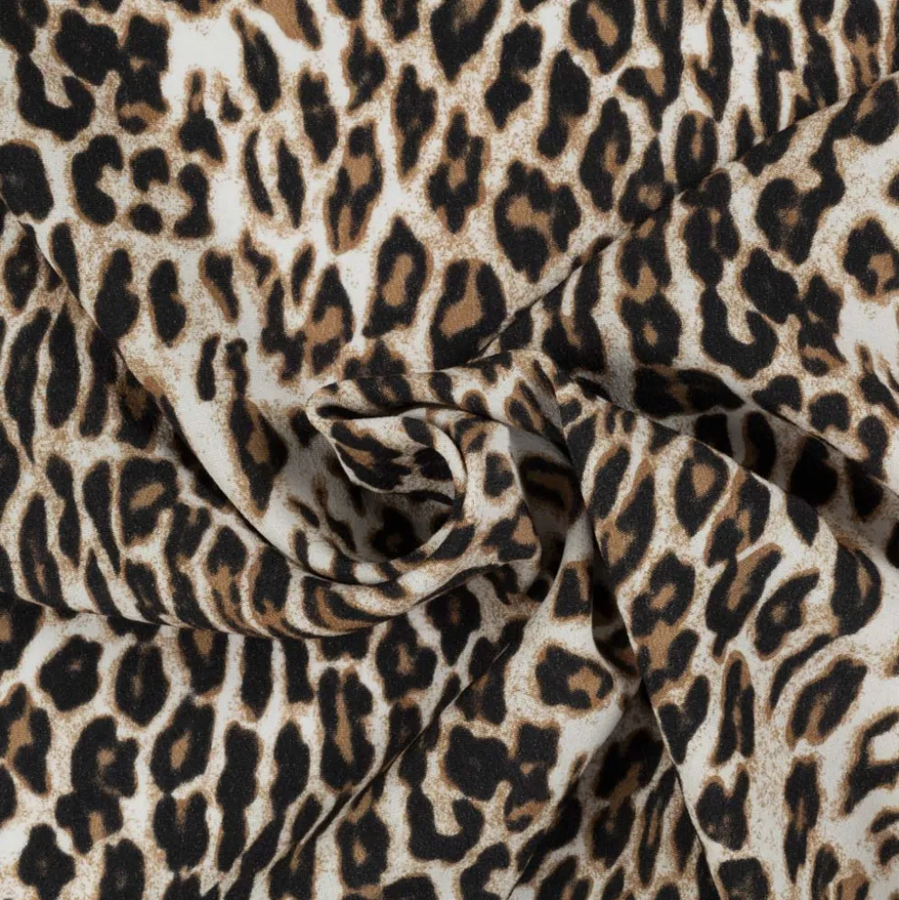 Crepe m/ leopard print Trend white