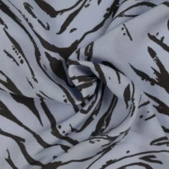Crepe m/ zebra striber Lys blå