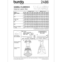 Danser kostume Burda 2486 str. 36-48
