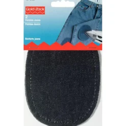 Denim lap til påstrygning, Sort, 2 stk.