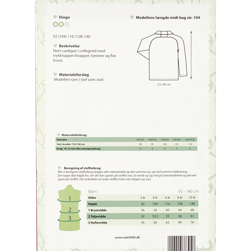 Diego cardigan, str. 92-140