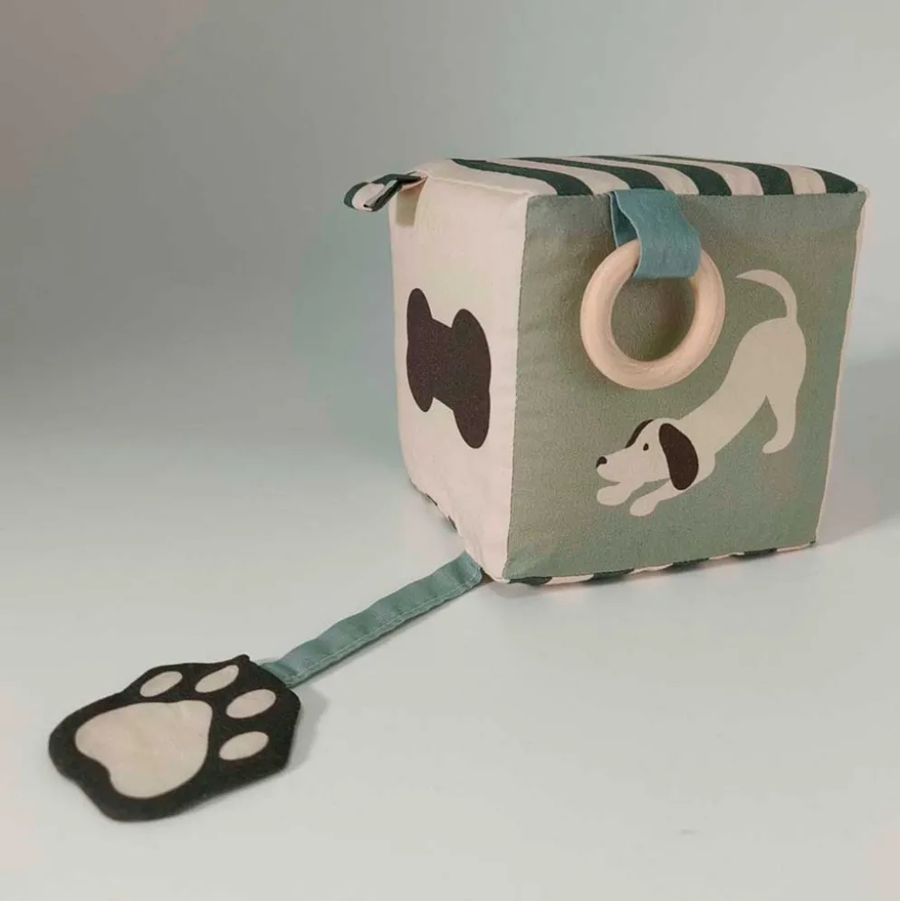 DIY Baby aktivitetstæppe Støvet lys grøn