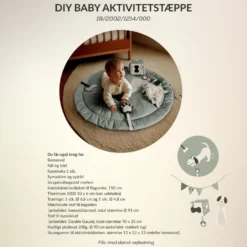 DIY Baby aktivitetstæppe Støvet lys grøn