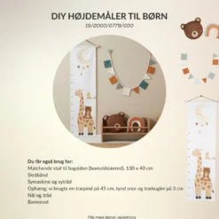 DIY Højdemåler til børn Råhvid