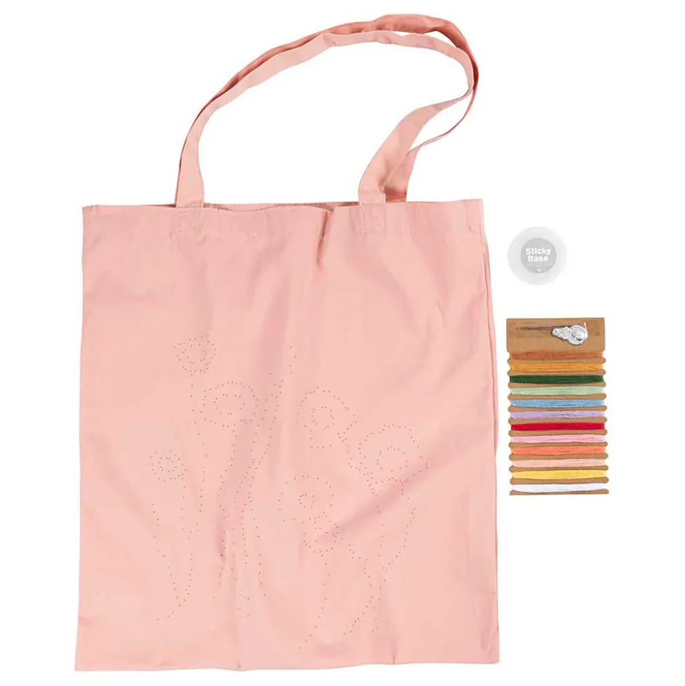 DIY Kit Broderi, Mulepose, soft rosa