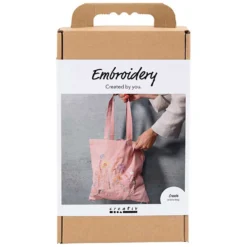 DIY Kit Broderi, Mulepose, soft rosa
